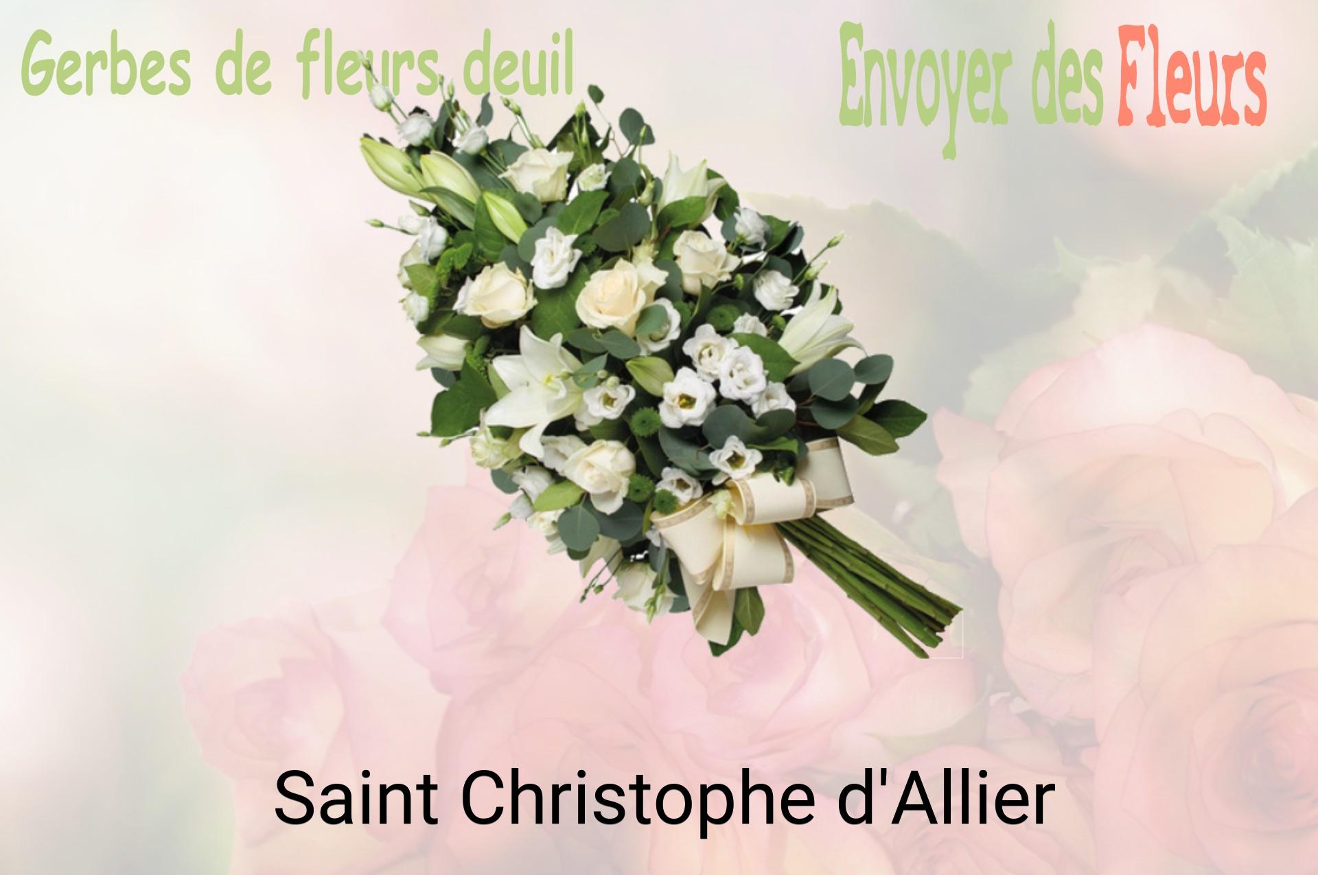 Gerbe de fleurs de deuil livrée à Saint-Christophe-d'Allier